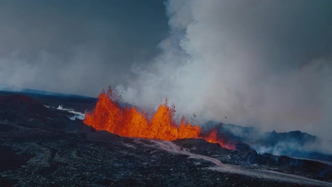 夏威夷火山熔岩喷发