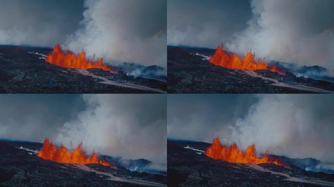 夏威夷火山熔岩喷发