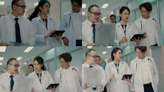 医生小组讨论病人的病情。