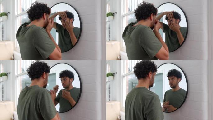 隐形眼镜在镜子中的应用