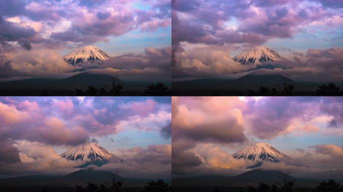 富士山，特写富士山日本火山