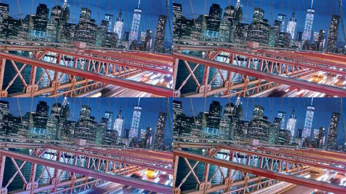 布鲁克林大桥和曼哈顿金融区。