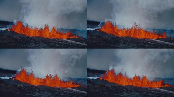 夏威夷火山熔岩喷发