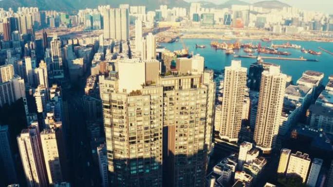 香港九龙住宅区大楼大厦高楼大厦视频素材