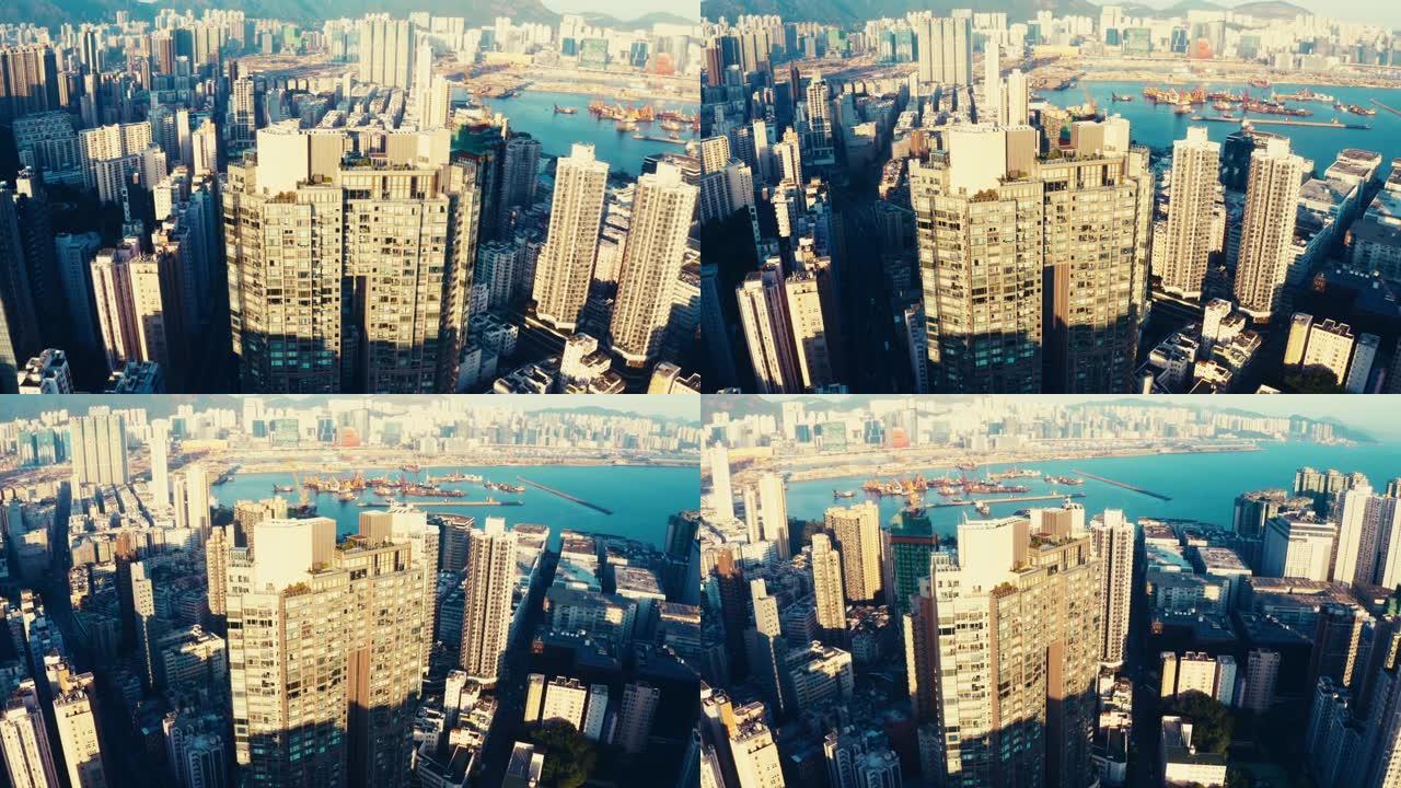 香港九龙住宅区大楼大厦高楼大厦视频素材