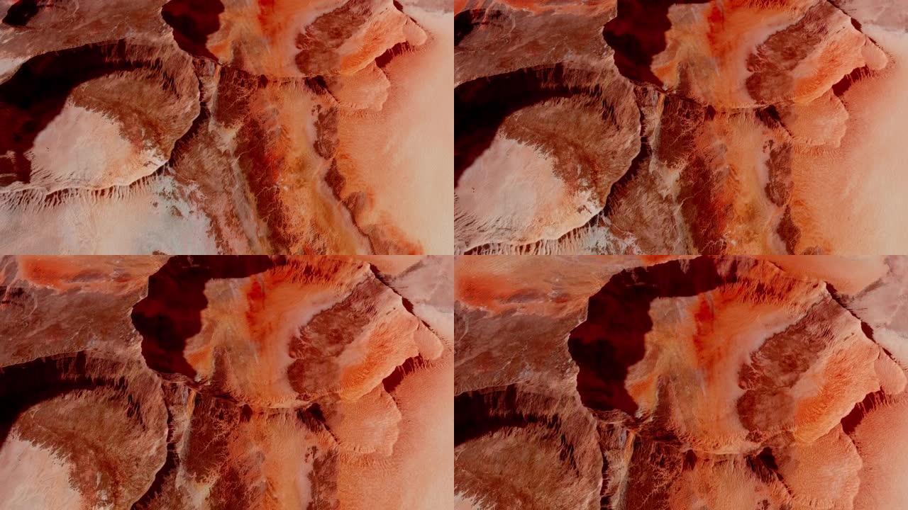 火星行星岩石覆盖表面的3D渲染陨石坑