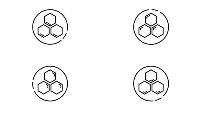 Α 通道上的苯环线图标