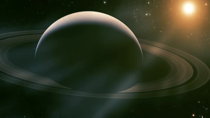 土星在太阳前面。NASA提供的这段视频的元素。