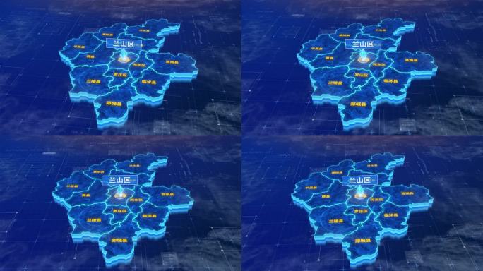 临沂市兰山区蓝色三维科技区位地图