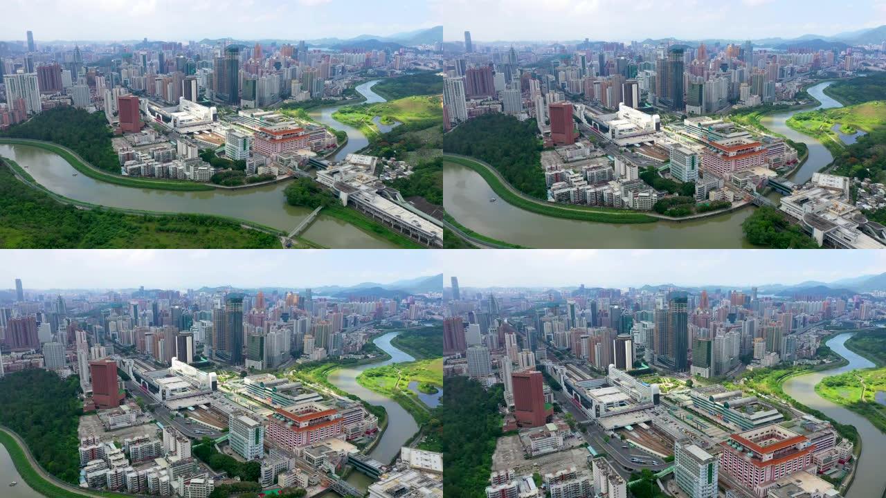 中国深圳天际线的美丽景观