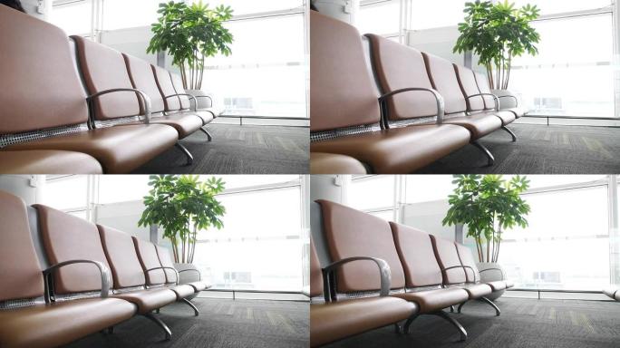 机场椅子空镜视频素材