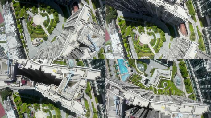 香港私人住宅的无人机视图