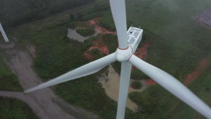 风力发电机风电环保发电电建设风车转动
