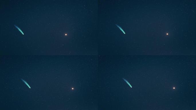 星空背景上落下的彗星。超失效