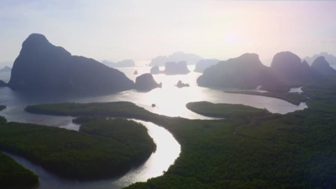 鸟瞰图潘雅湾，萨梅特南观