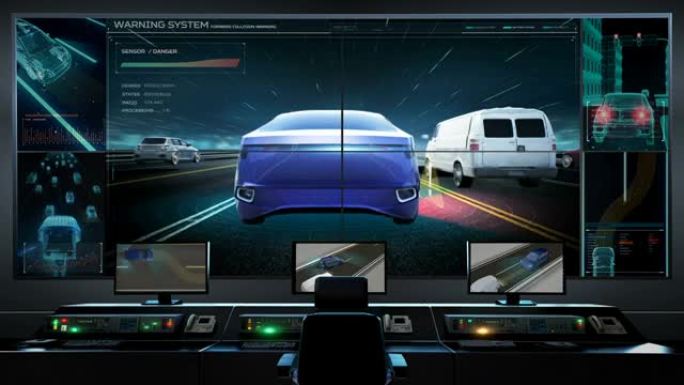 主要交通控制室，360度监控UI，物联网汽车。4 k.2。