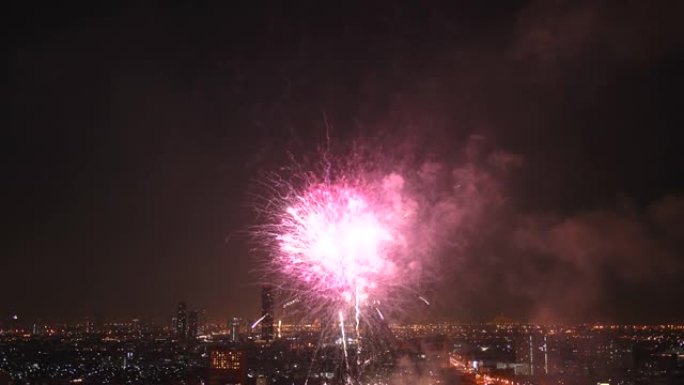 传统烟花烟花晚会绚烂烟花放烟花