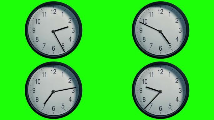 绿屏上的延时时钟循环