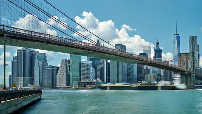 布鲁克林大桥和曼哈顿金融区。