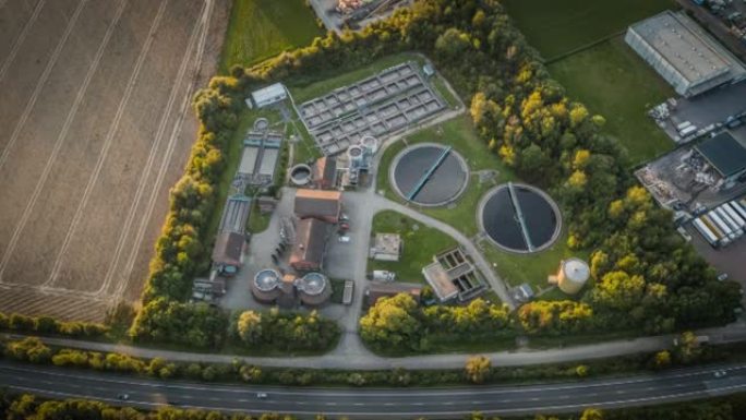 德国污水处理厂鸟瞰图