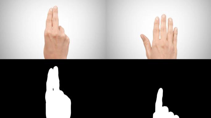 女性手。触摸屏手势。基于4K。亮度哑光。
