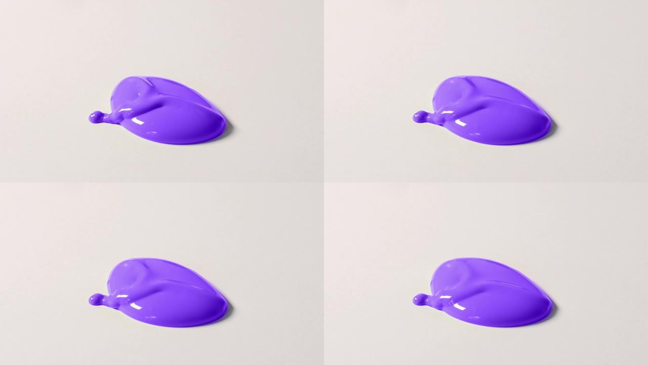 紫色油漆掉落特写实拍视频素材宣传片