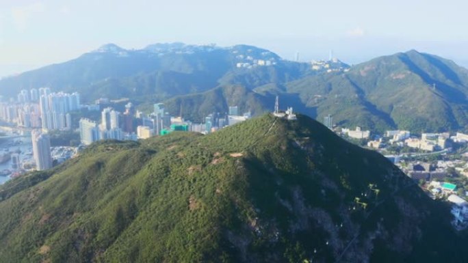 香港香港仔及鸭洲鸟瞰图住宅区