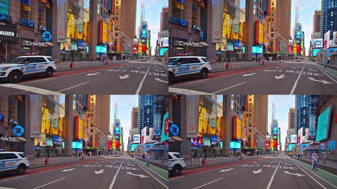 旅游场所。路。时代广场。大屏幕，广告牌。