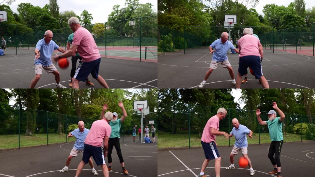 传球和瞄准退休生活篮球运动打篮球