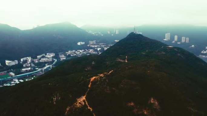 香港南区的无人机景观
