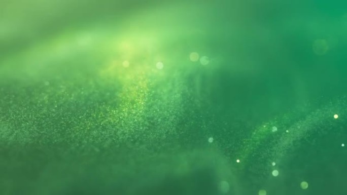漩涡状粒子-绿色闪光，可循环，背景动画