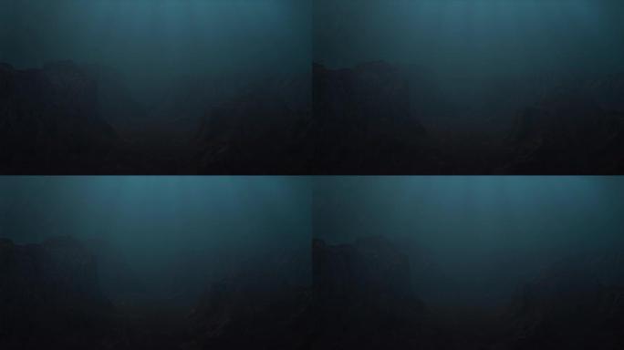 阴暗的深水和峡谷用于VFX合成
