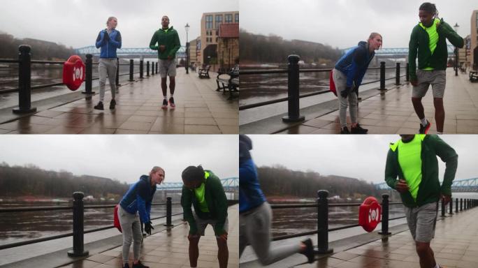 休息一下漫步慢跑视频素材