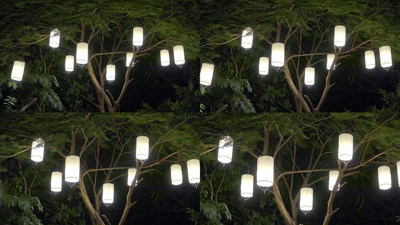 泰国清迈的浮动灯笼