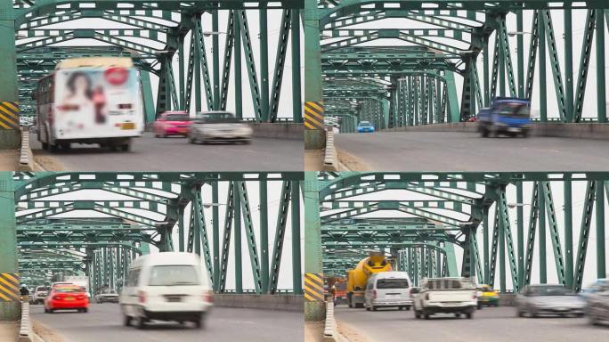 曼谷钢桥内交通时间推移