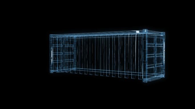集装箱透视全息通道素材