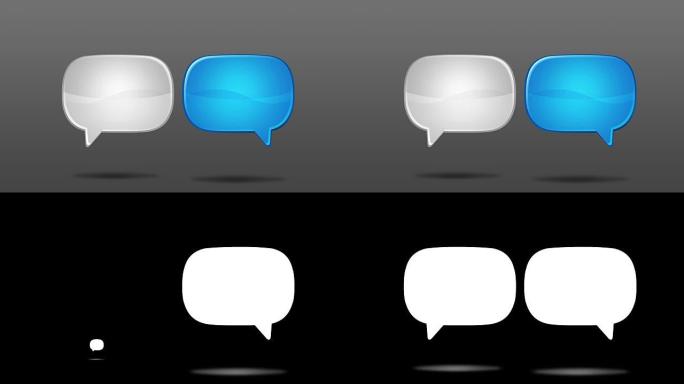 演示模板的语音气泡动画运动图形。风格8
