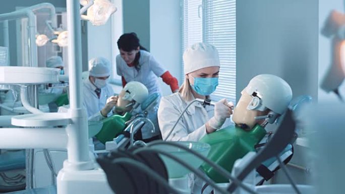 学生在牙科活动中实习