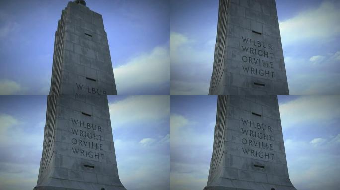 莱特兄弟国家纪念碑向下倾斜