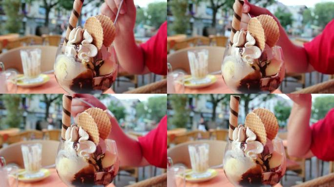 冰淇淋圣代甜点-高清和PAL