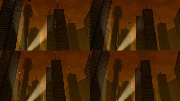 未来主义城市CGI