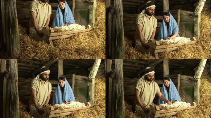玛丽，约瑟夫和婴儿耶稣诞生（圣诞故事）