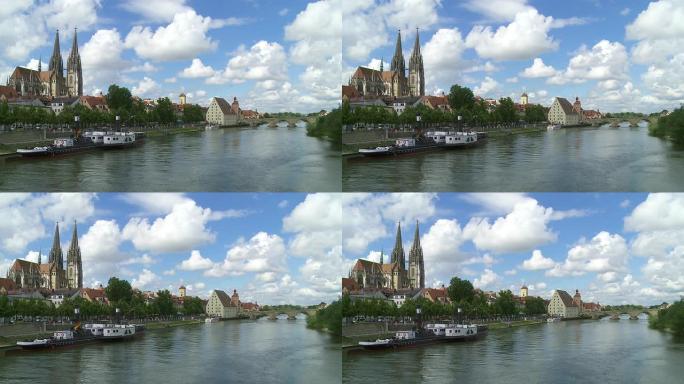 雷根斯堡古城和多瑙河