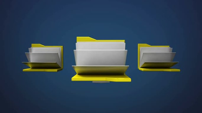 访问计算机文件安全动画，输入密码，打开文件夹