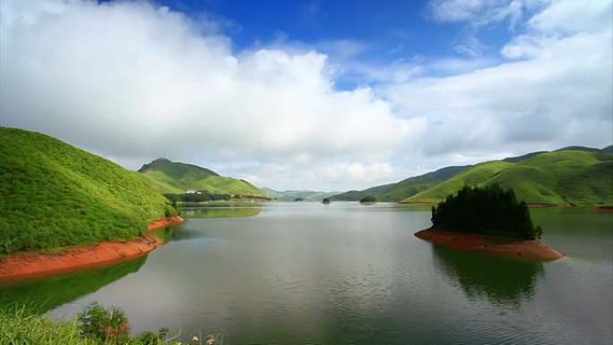 中国桂林泉州县的天湖