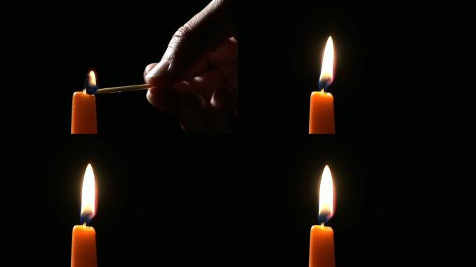 高清: 点燃蜡烛
