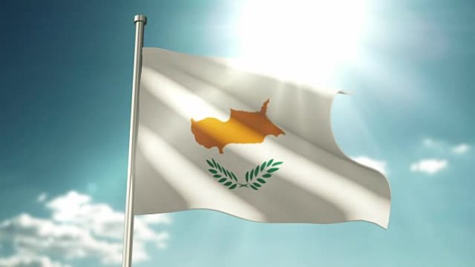 4K塞浦路斯共和国国旗