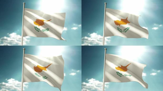 4K塞浦路斯共和国国旗