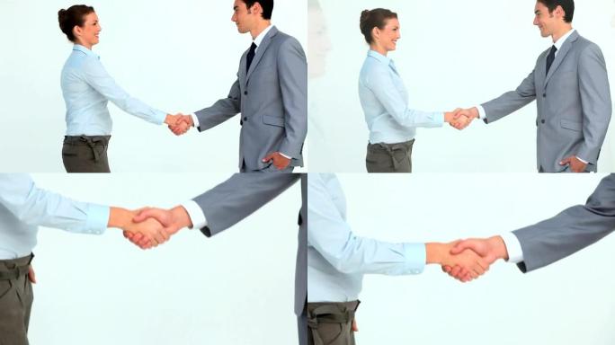 两个商人之间的握手