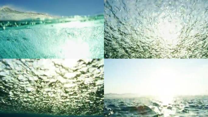 海浪冲破摄像机